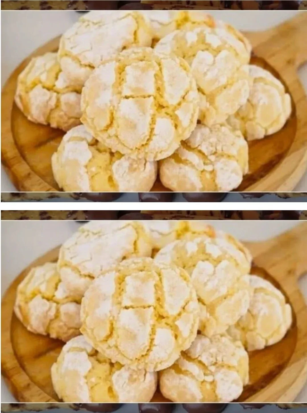 Plate of delicious homemade Lemon Crinkles cookies with lemon zest