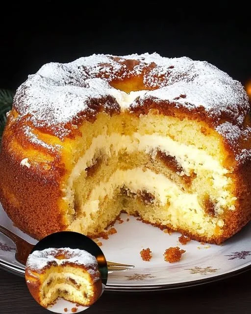 New Year's Bundt Cake with festive decorations and icing