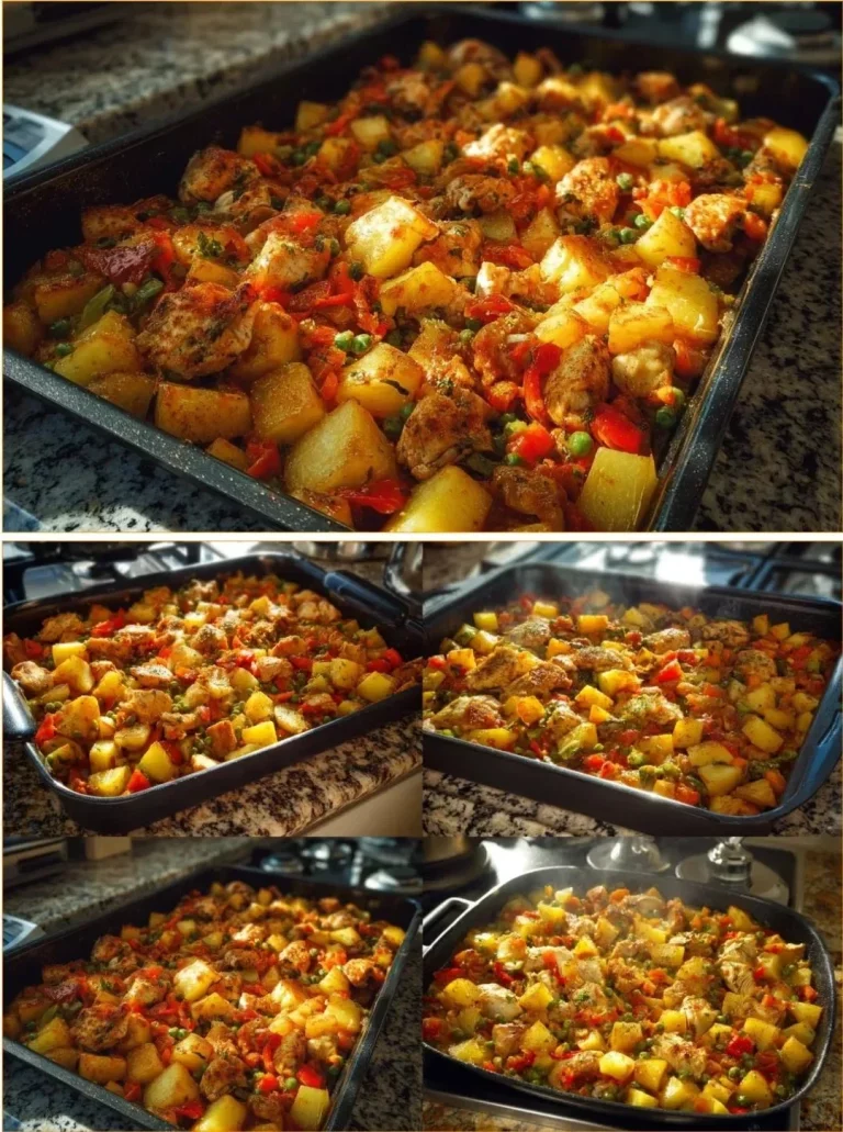Delicious baked chicken with colorful vegetables on a plate