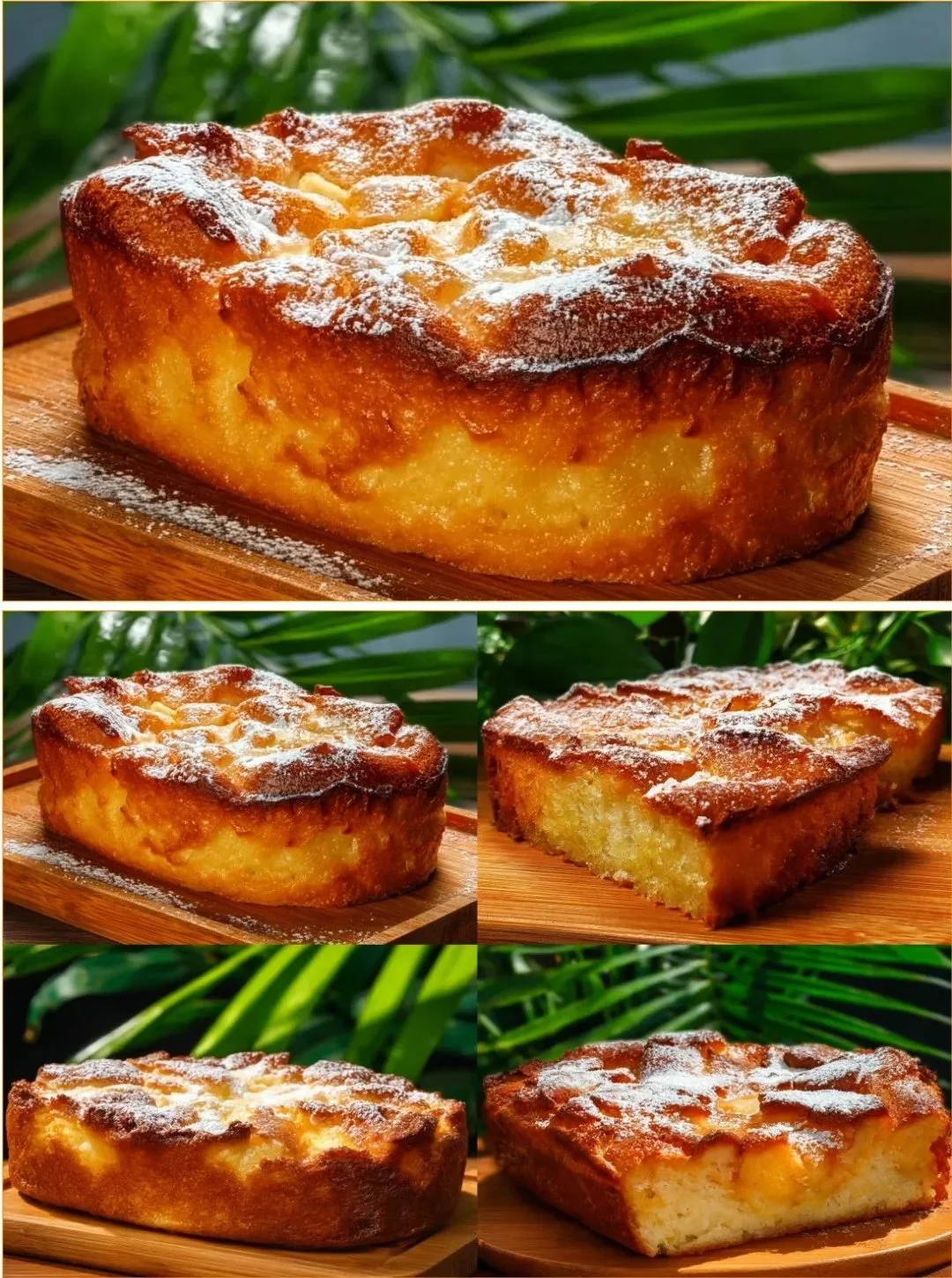 Delicious slice of homemade Coconut Cream Cake topped with coconut flakes