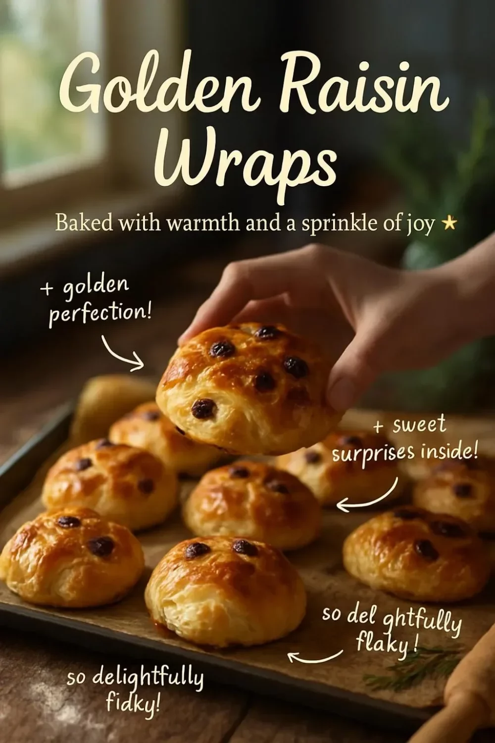 Golden Raisin Wraps on a plate, healthy snack option with raisins
