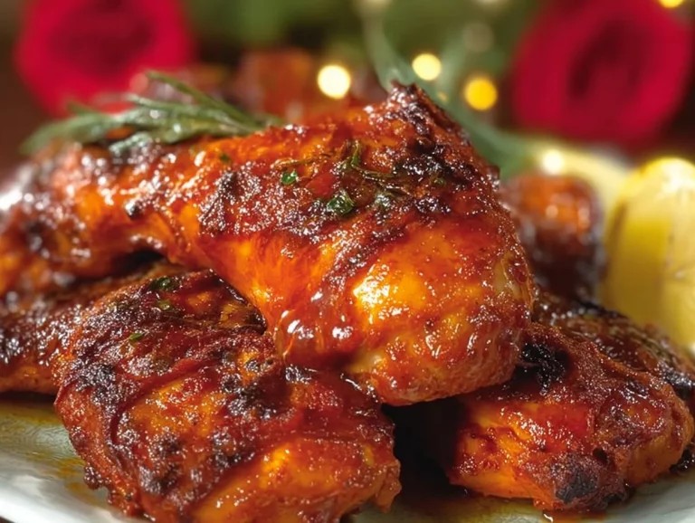 Juicy grilled chicken served with vegetables on a plate
