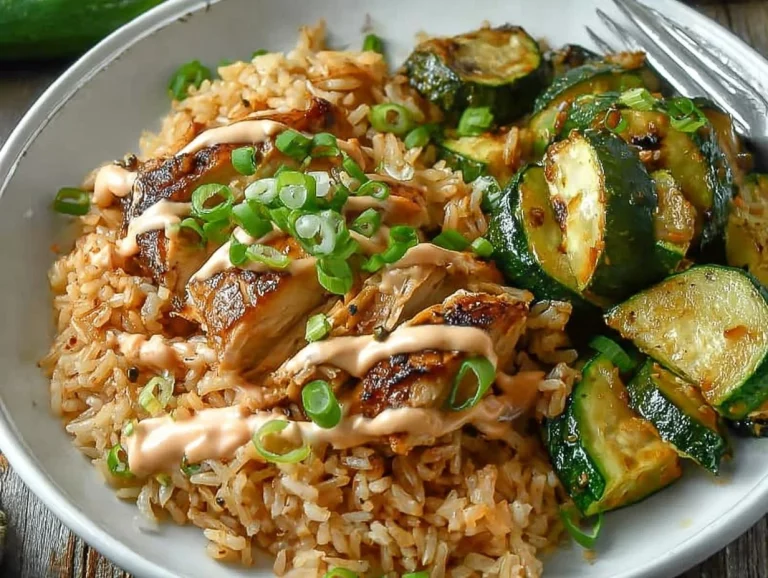 Baked Hibachi Chicken and Rice served in a delicious casserole dish