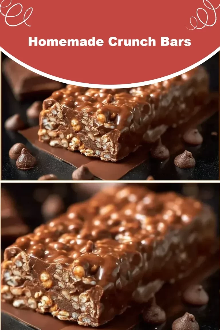 Homemade crunch bars with crispy texture and chocolate topping