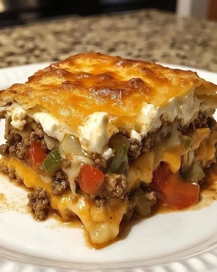 Delicious John Wayne Casserole served in a baking dish