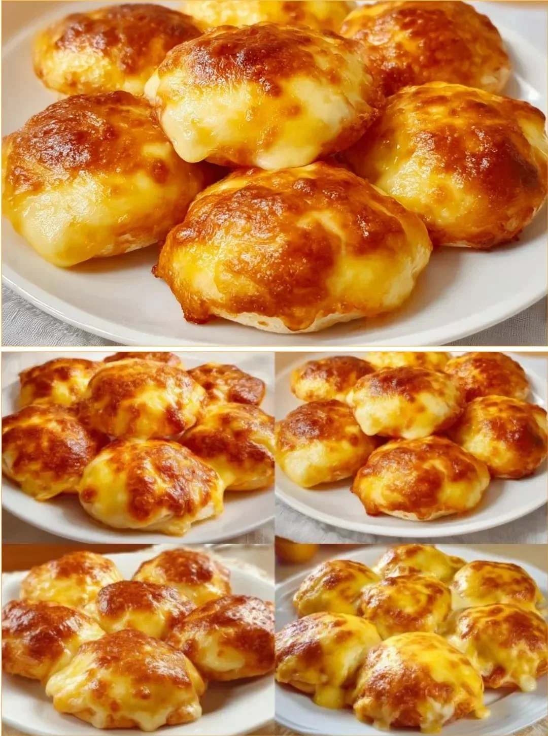 Korean Cheese Chicken Thighs topped with melted cheese on a plate