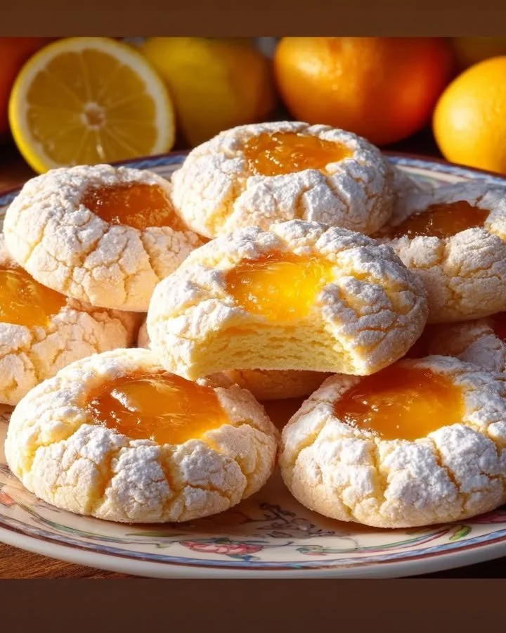 Delicious lemon-stuffed biscotti with a crispy texture and vibrant lemon filling.