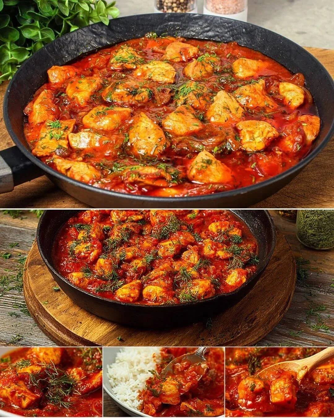 Delicious Mediterranean Chicken and Rice dish garnished with fresh herbs.