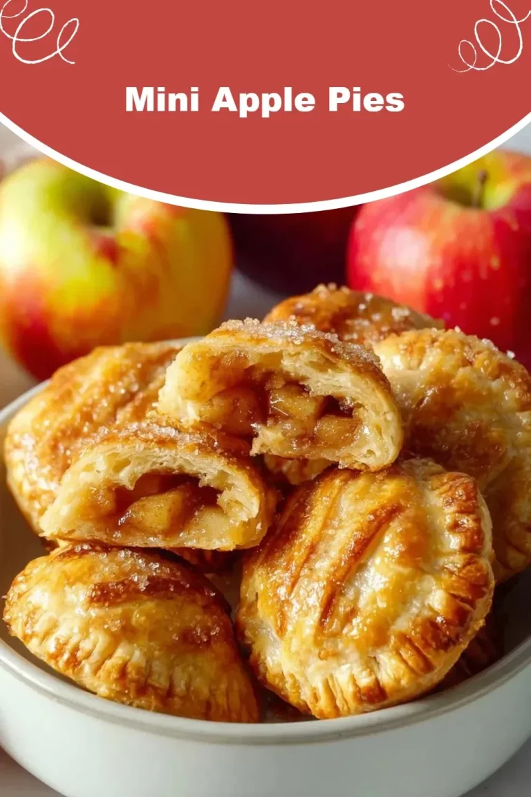Mini apple pies with flaky crust and delicious apple filling