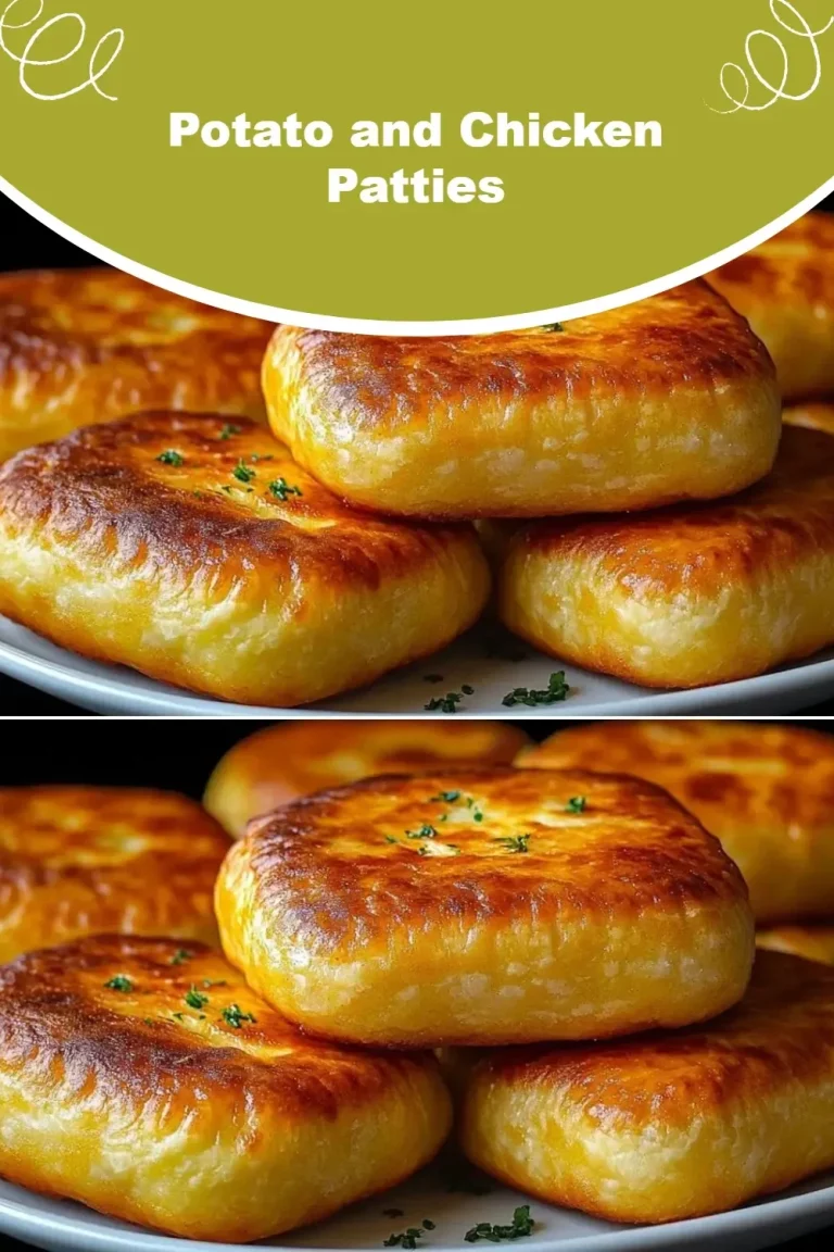 Crispy potato chicken patties served with dipping sauce