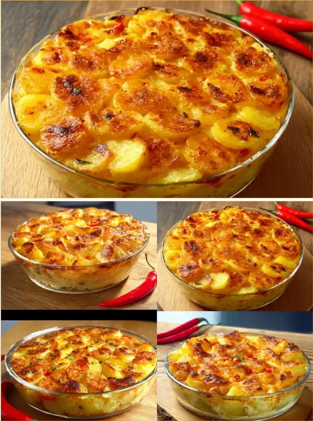 Delicious potato and minced meat casserole dish ready to serve