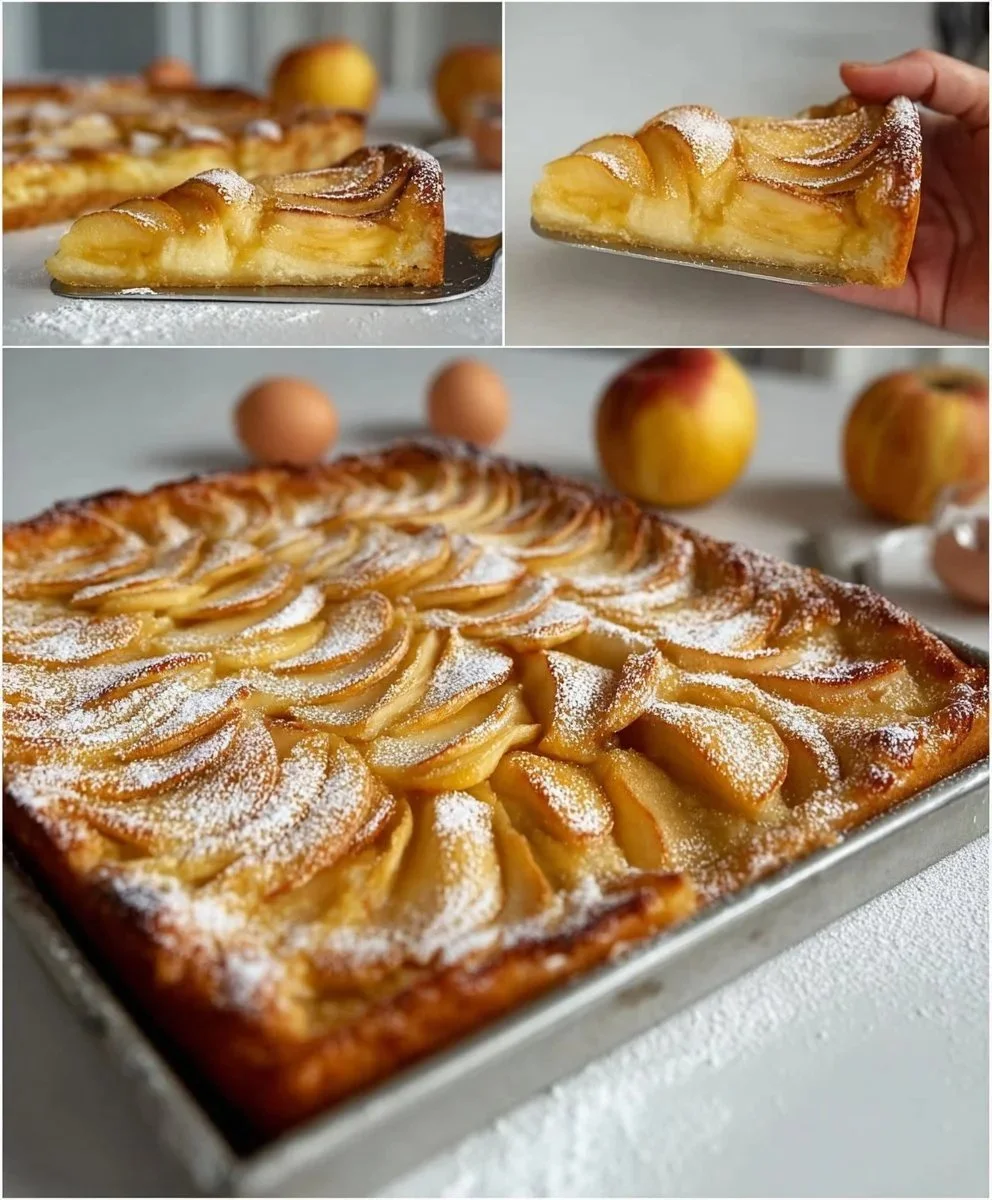 Delicious soft apple cake with fresh apples and warm spices