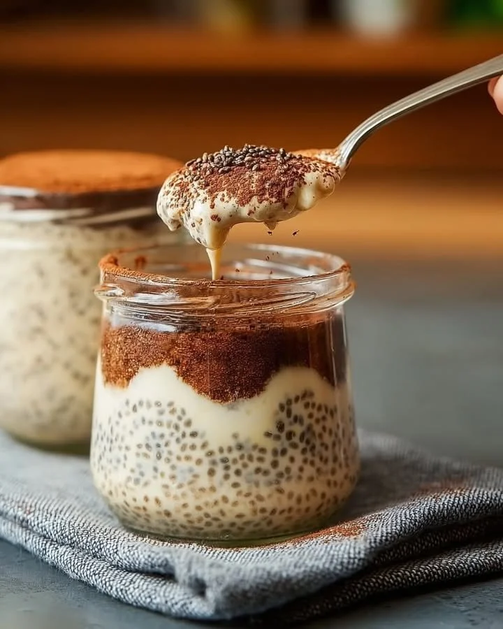 Delicious and healthy Tiramisu Fit dessert made with light ingredients.
