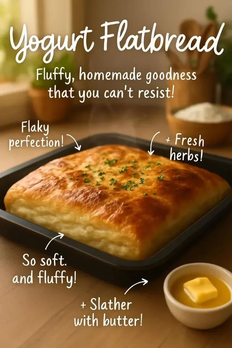 Freshly made yogurt flatbread on a wooden board