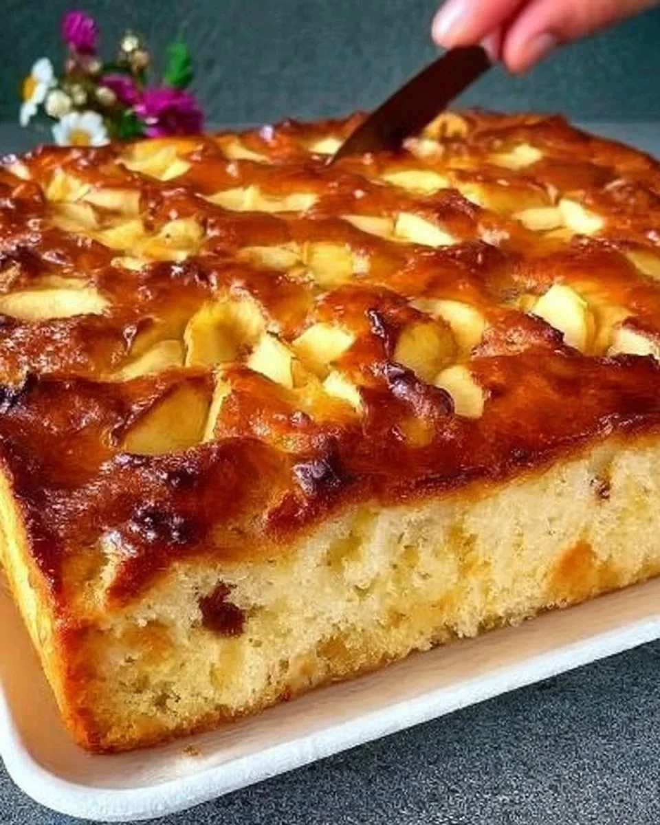 Homemade apple pie with golden crust and fresh apple filling