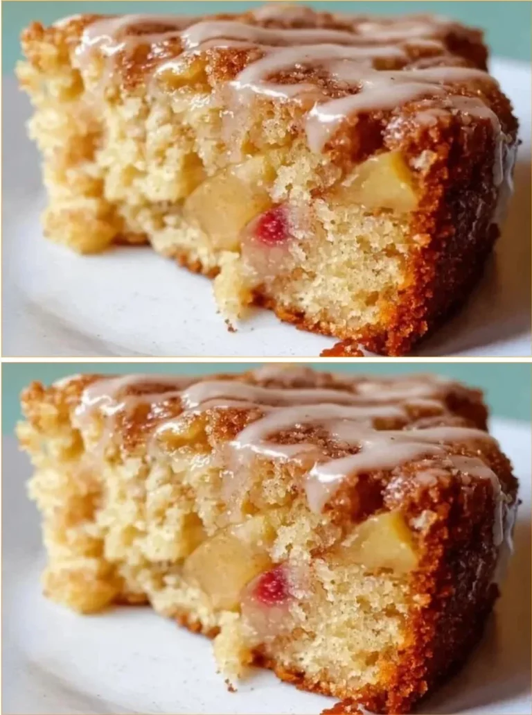Delicious Cinnamon Apple Cake with apples and cinnamon on a wooden plate