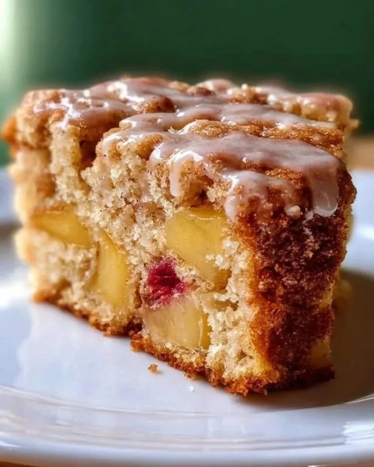 Delicious slice of cinnamon apple cake with apples and cinnamon on a plate