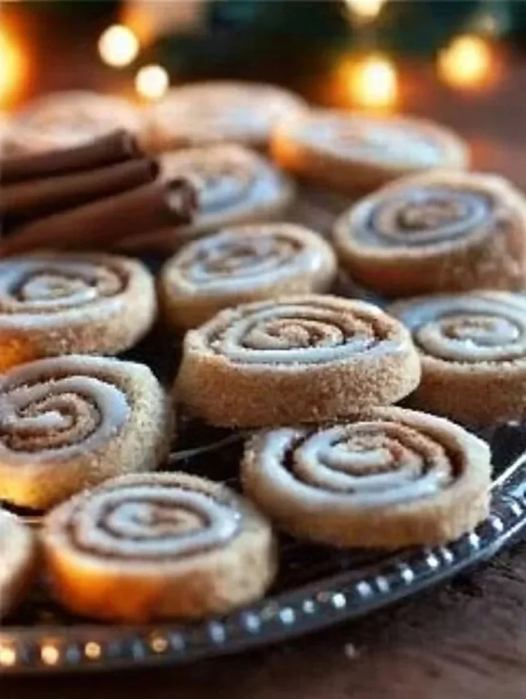 Freshly baked cinnamon cookies on a cooling rack