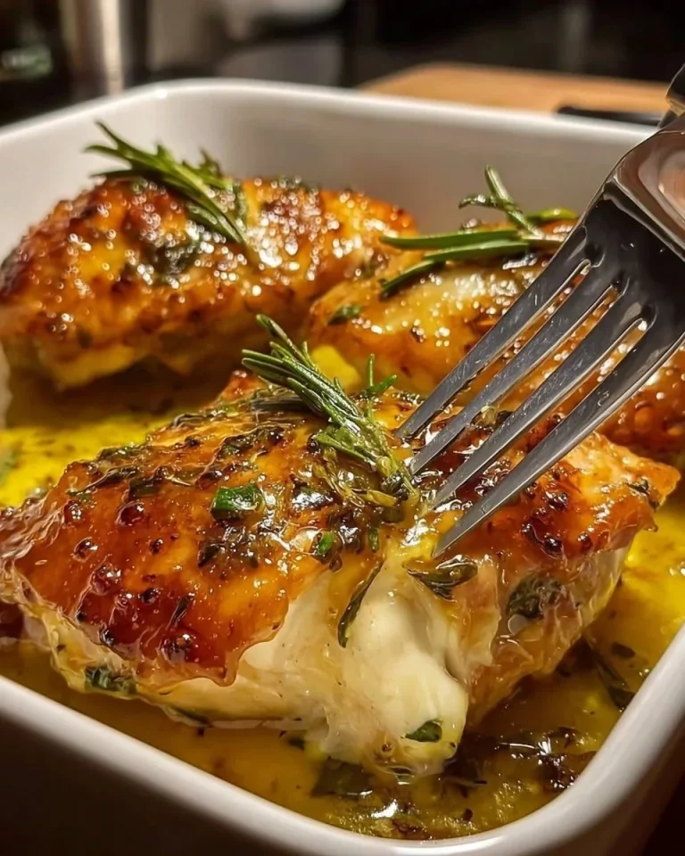 Creamy Parmesan Chicken Delight served with herbs and side dishes