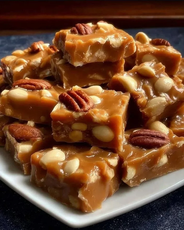 Delicious easy ooey gooey bars ready to be served on a plate.