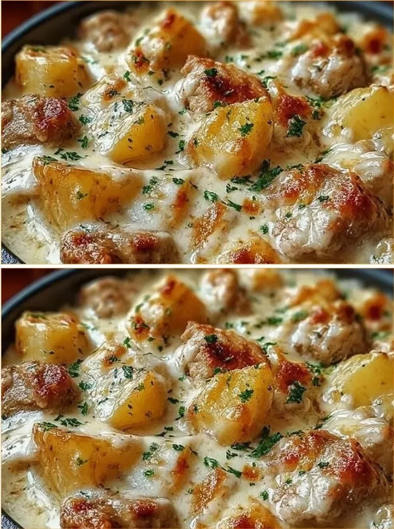 Delicious Garlic Parmesan Chicken served with potatoes from the crockpot.