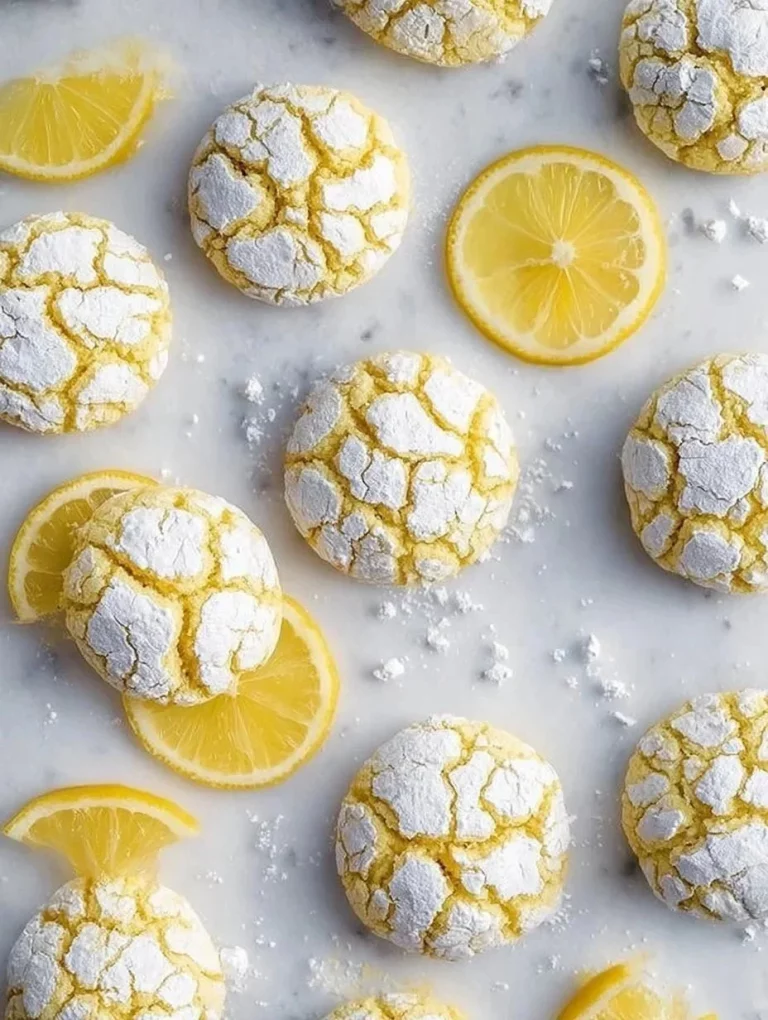 Freshly baked lemon cookies with a zesty glaze on a cooling rack