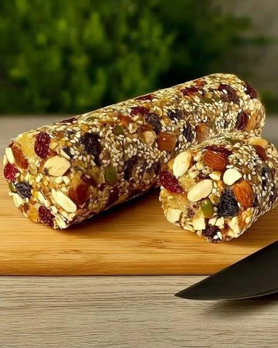 Nut and dried fruit energy bites, a healthy snack option for energy.