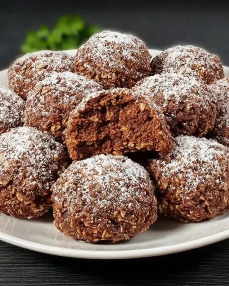 Healthy oat banana balls made with oats and ripe bananas