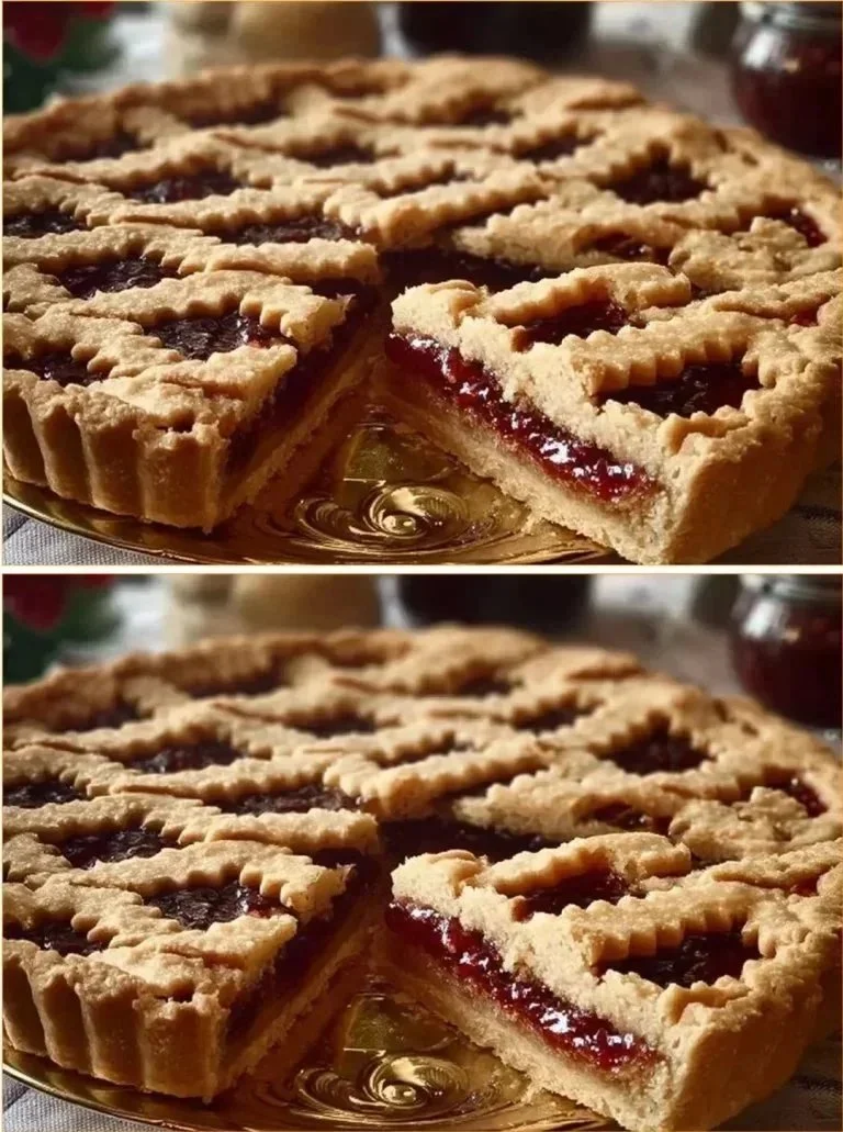 Sugar-free and butter-free crostata dessert made with healthy ingredients