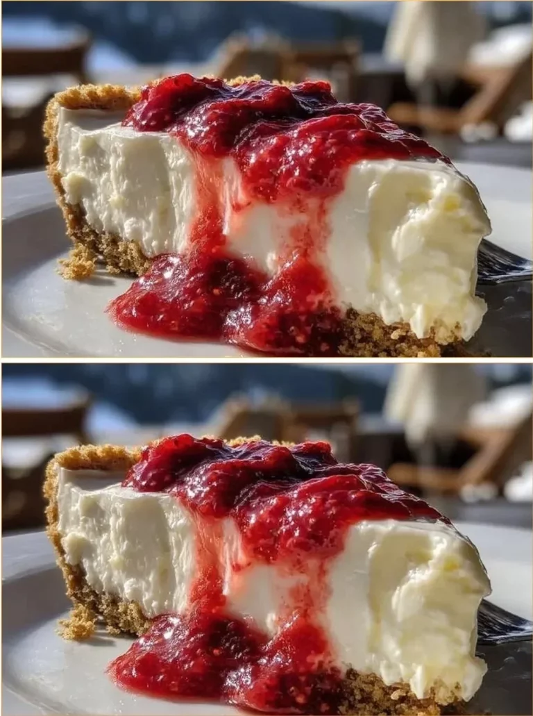 Sugar Free No Bake Cheesecake topped with fresh berries and mint leaves