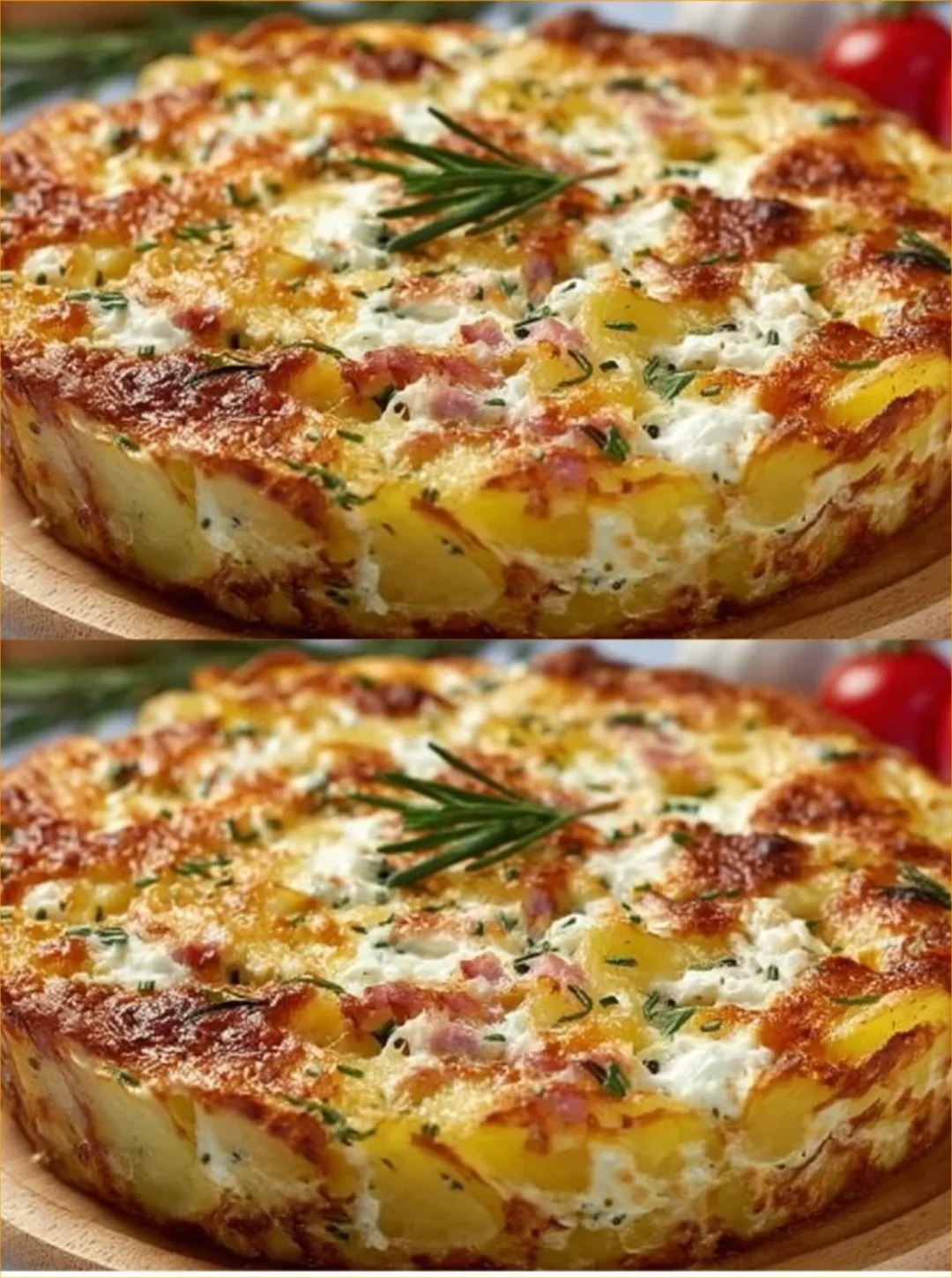 Delicious Potato and Cheese Bake served in a dish