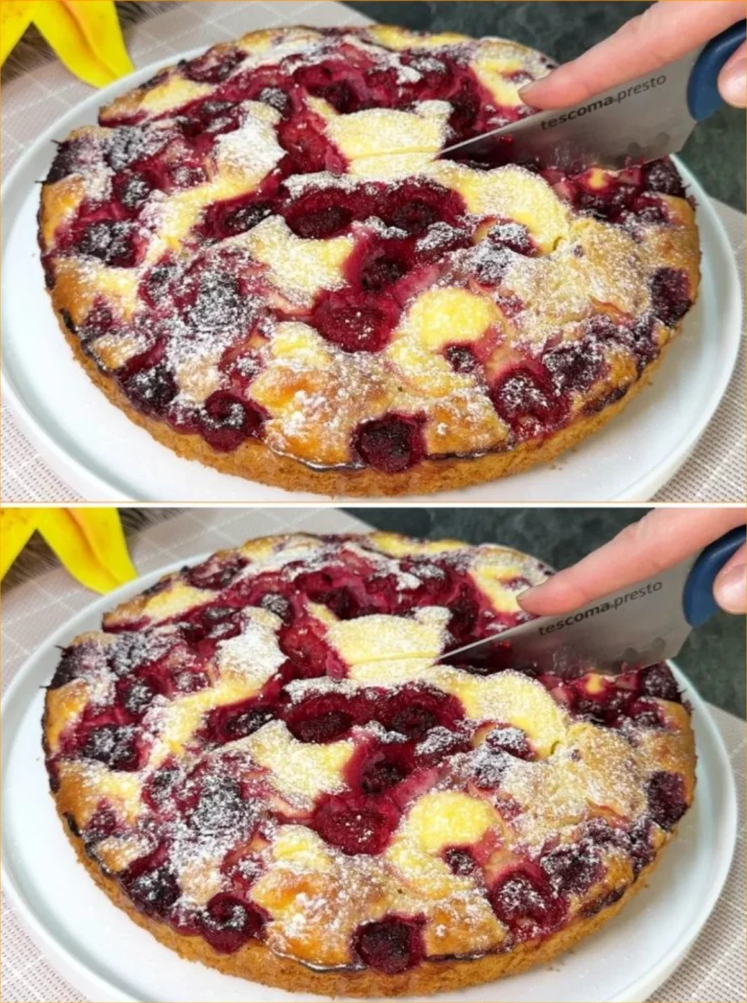 A beautifully presented slice of the lightest cake in the world