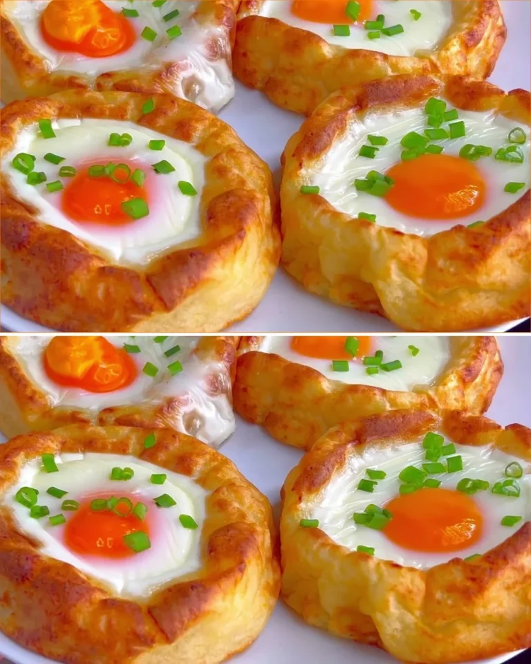 Flourless potato and egg nests on a plate, ready for dinner.
