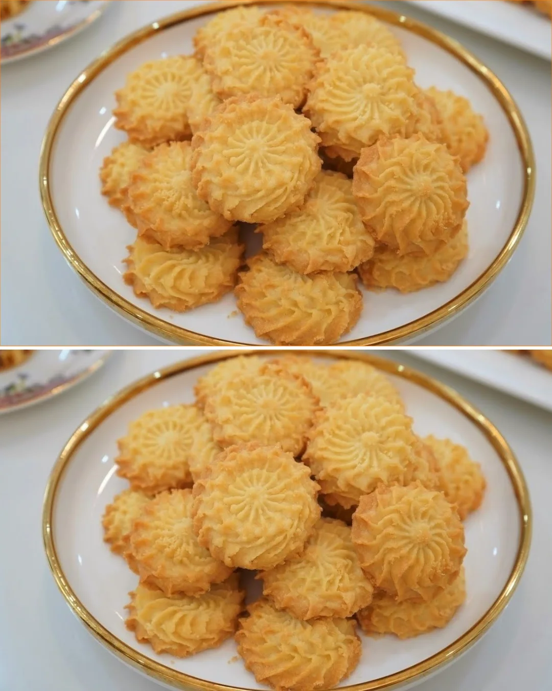 Deliciously crunchy 4 ingredient butter cookie recipe