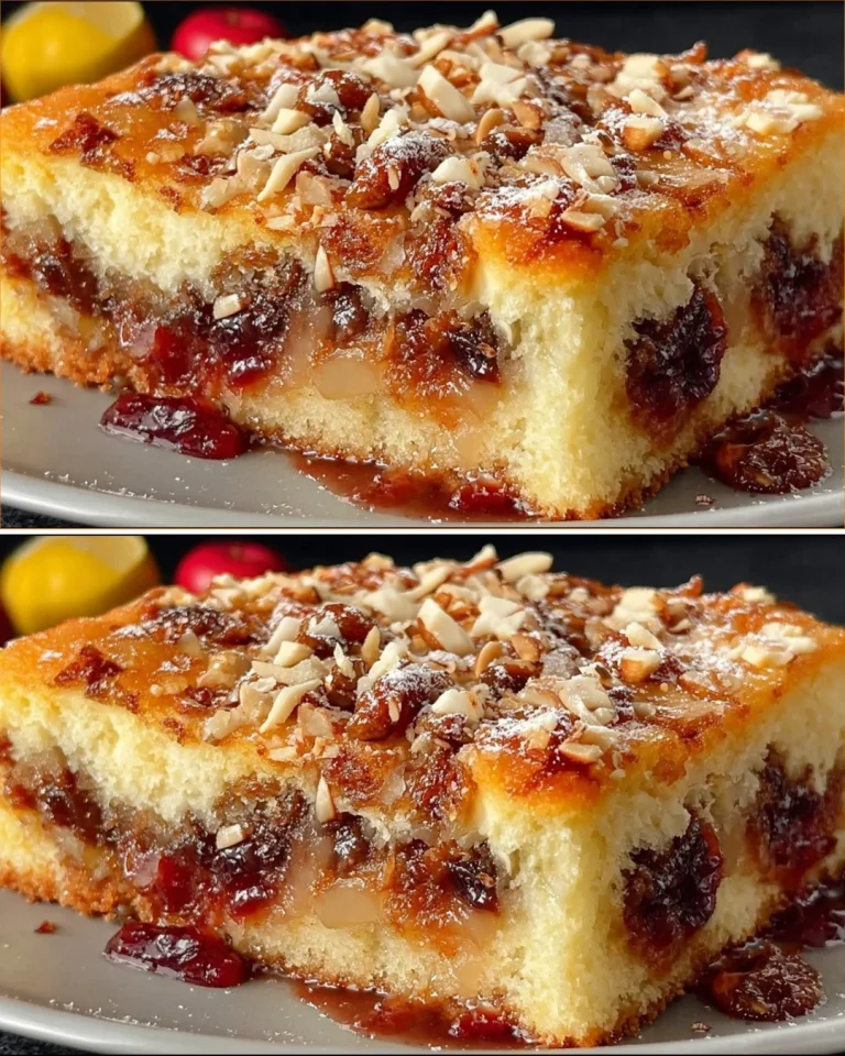 Delicious German Apple Yogurt Cake topped with fresh apples and yogurt cream