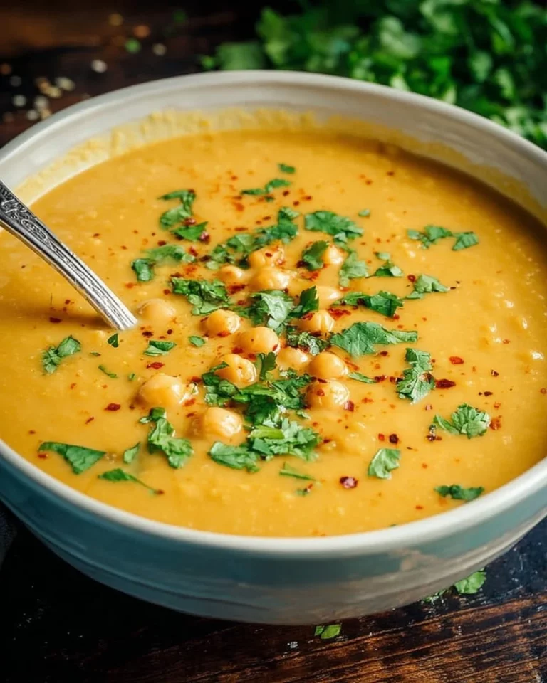 Bowl of hearty chickpea soup with assorted vegetables, perfect for a cozy meal