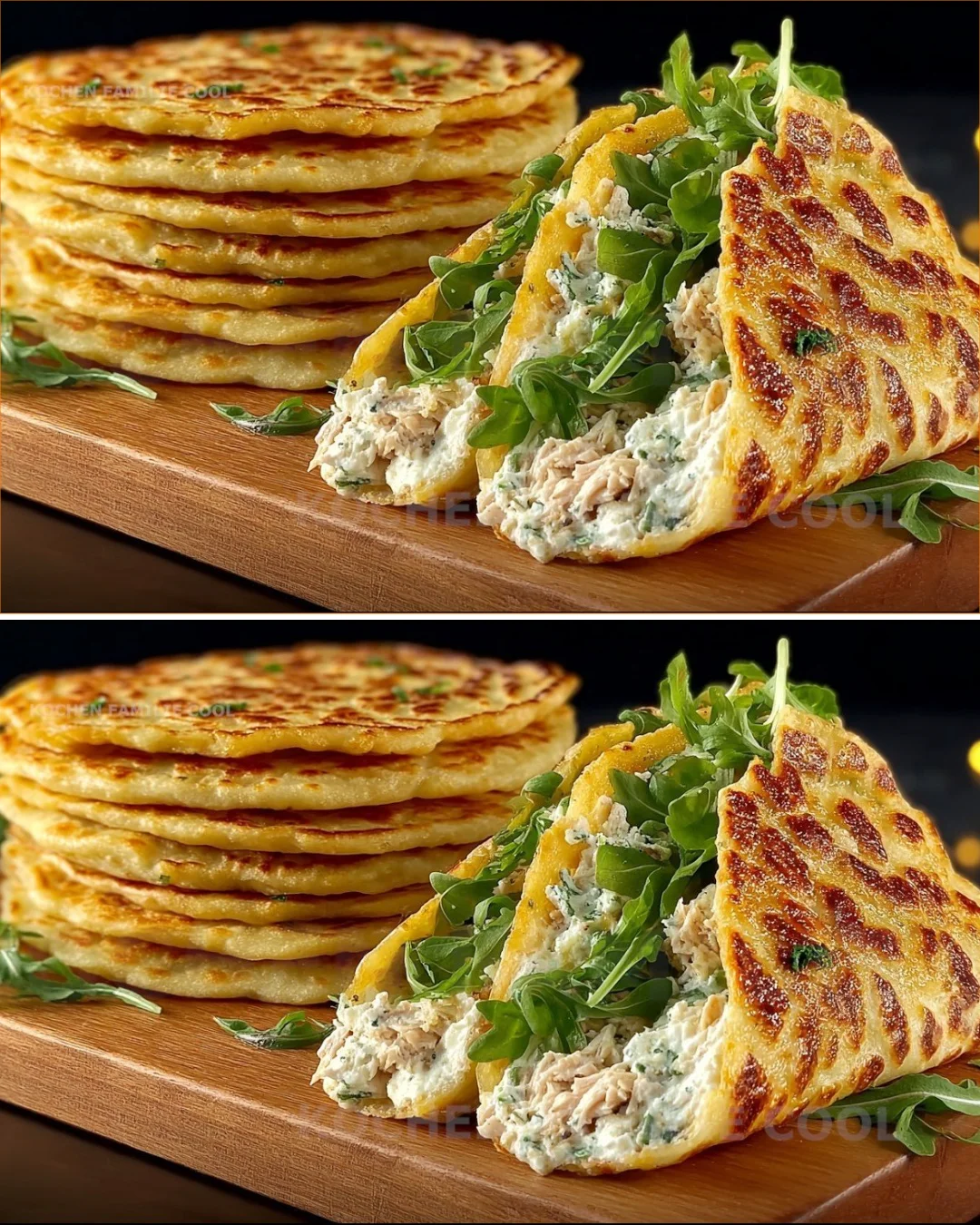 Delicious Lentil Flatbread served with Greek Yogurt