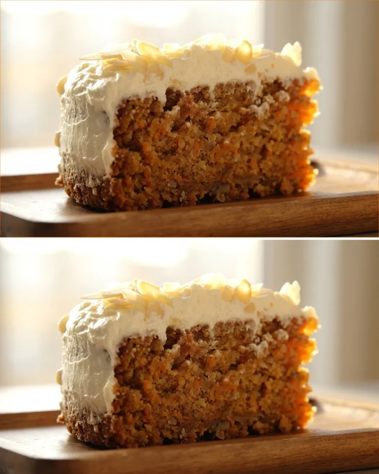 Delicious oatmeal cake with carrots, oats, and apple slices on a plate.