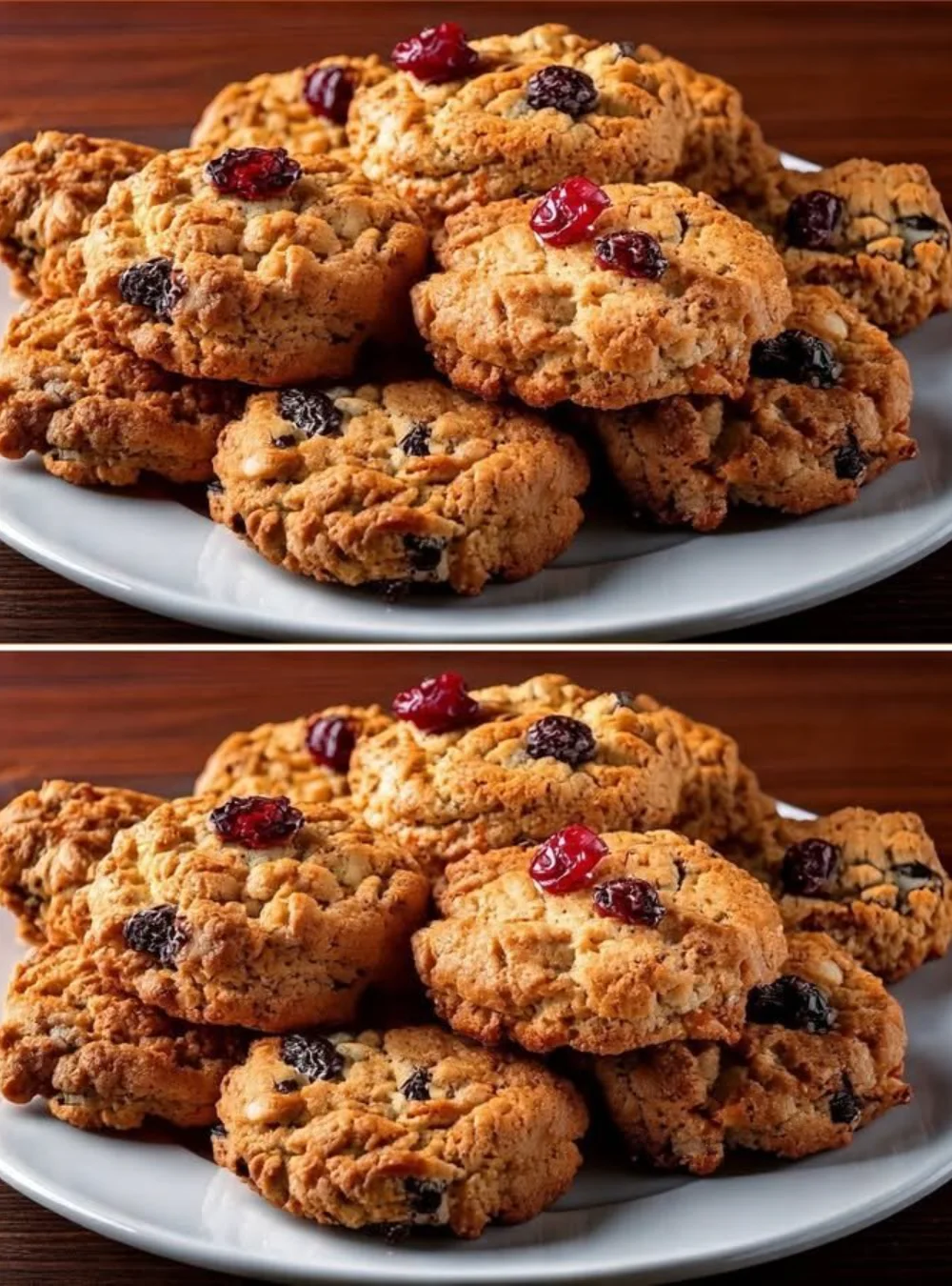 Delicious homemade oatmeal cookies fresh from the oven.