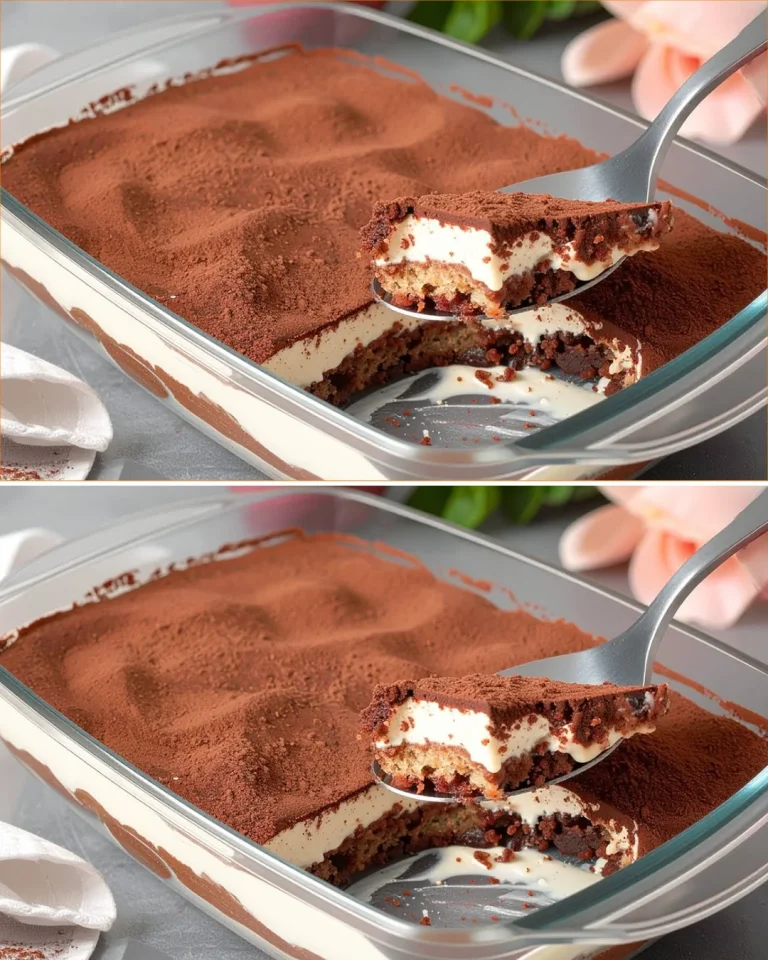 Delicious Oatmeal Tiramisu dessert with creamy layers and rich chocolate