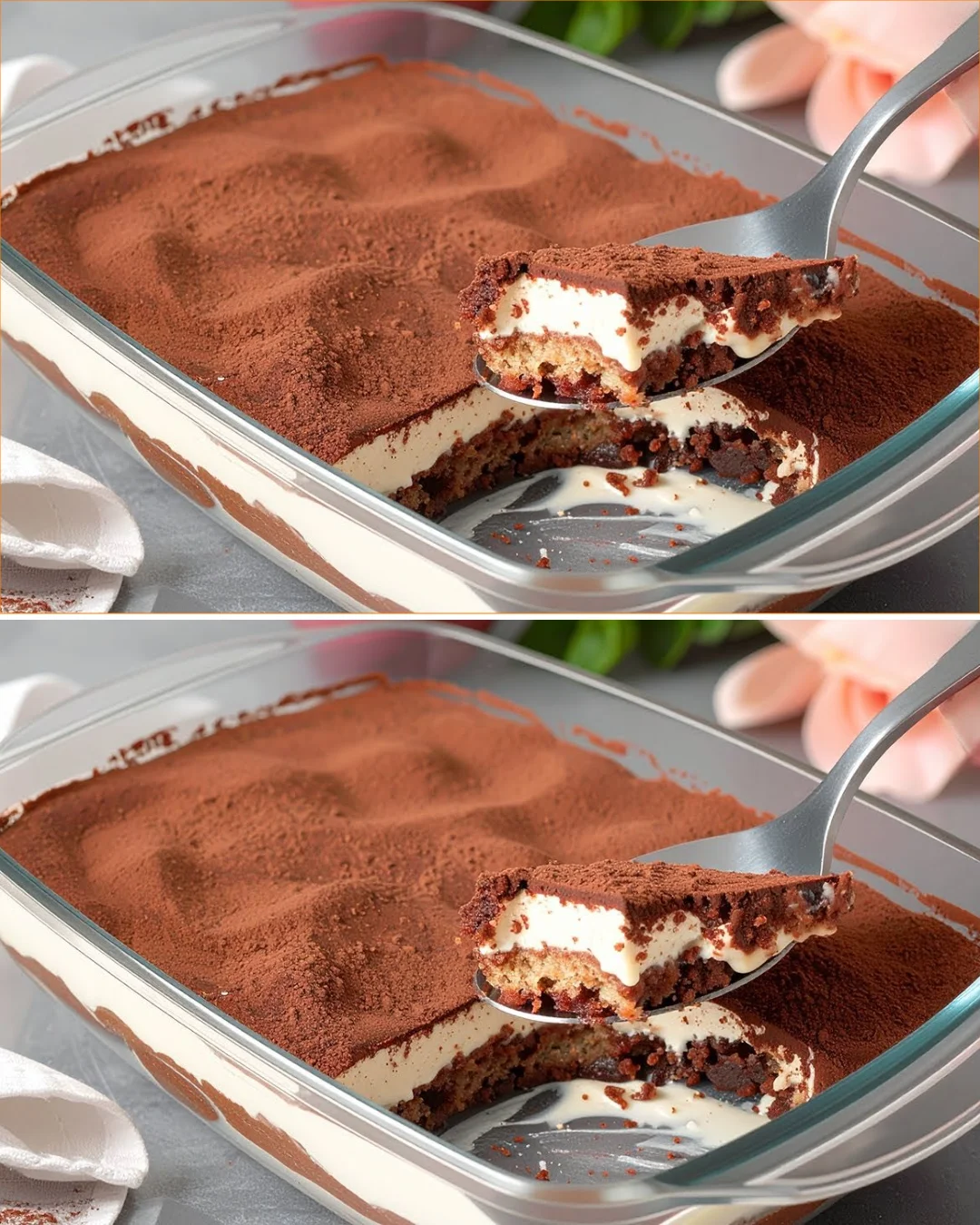 Delicious Oatmeal Tiramisu dessert with creamy layers and rich chocolate