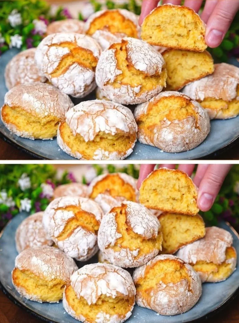 Plate of quick and delicious orange cookies with a citrus glaze