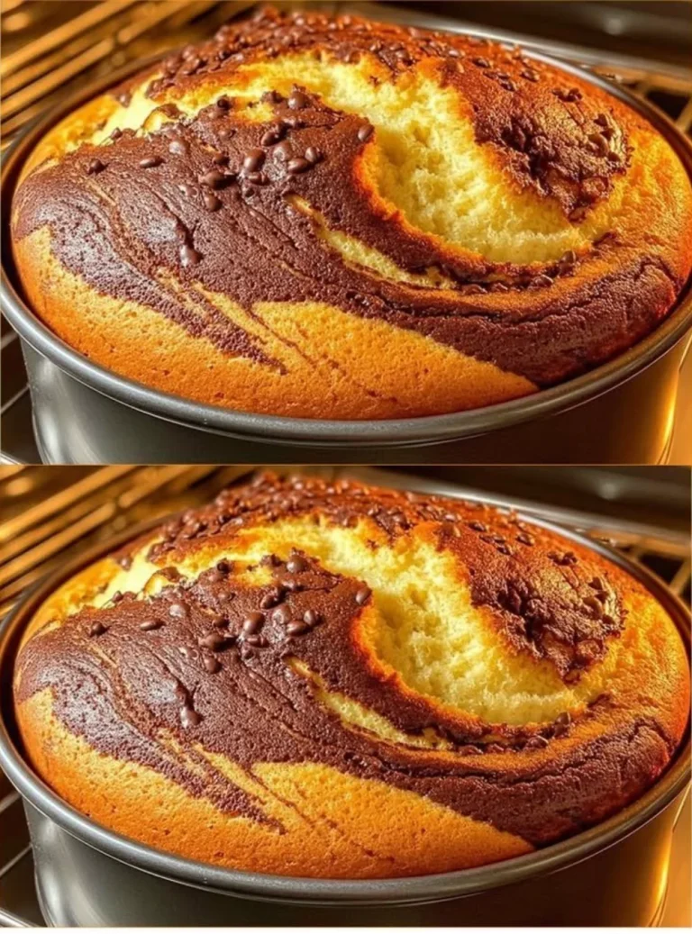Delicious vanilla chocolate swirl in a dessert