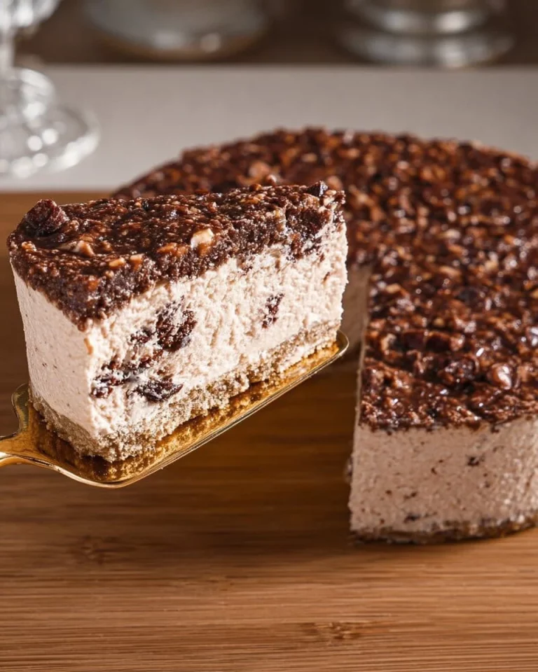 Delicious oat cake topped with dark chocolate and walnuts