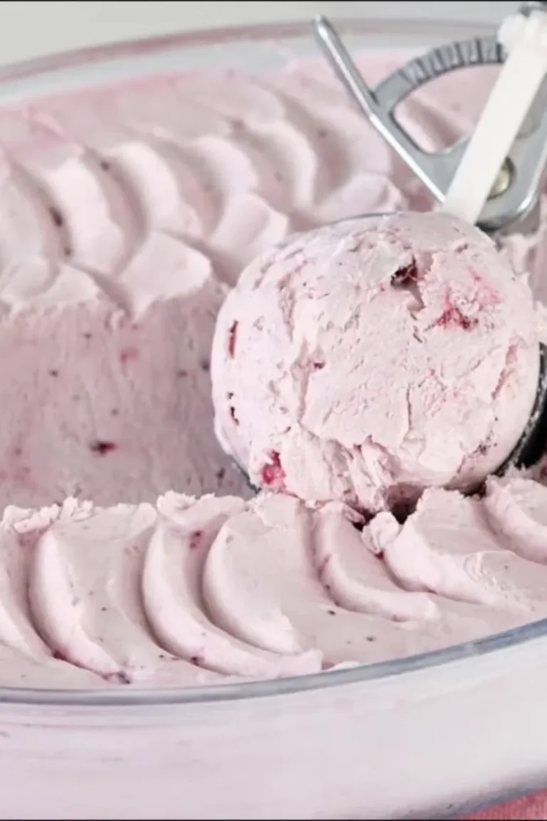 Two-ingredient homemade ice cream without condensed milk served in a bowl.