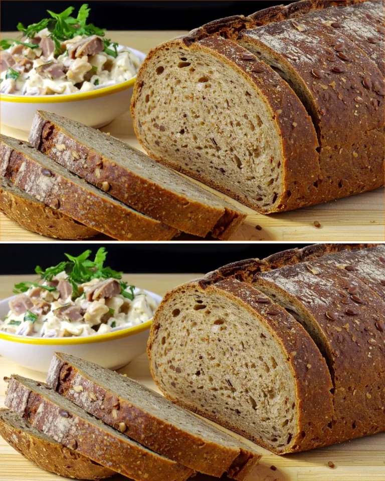 Freshly baked chickpea bread on a wooden cutting board