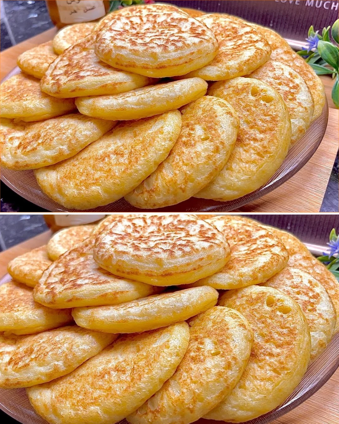 A selection of classic fluffy pastries on a decorative plate