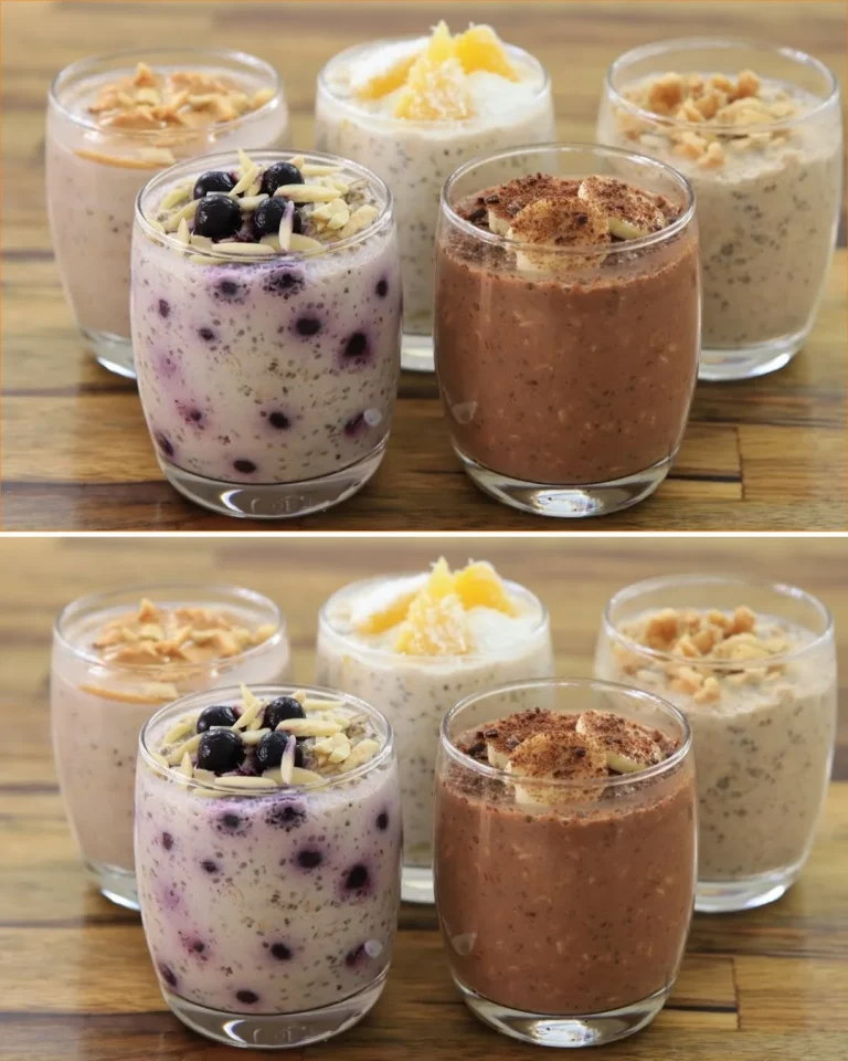Healthy and easy overnight oats recipes in jars for breakfast.