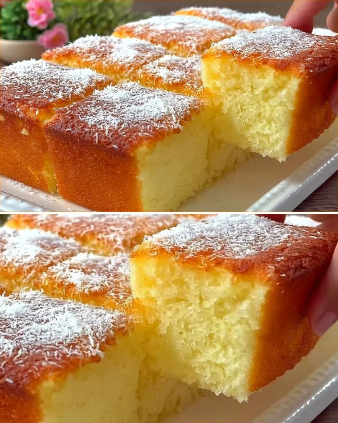Delicious homemade lemon cake from Grandma's kitchen