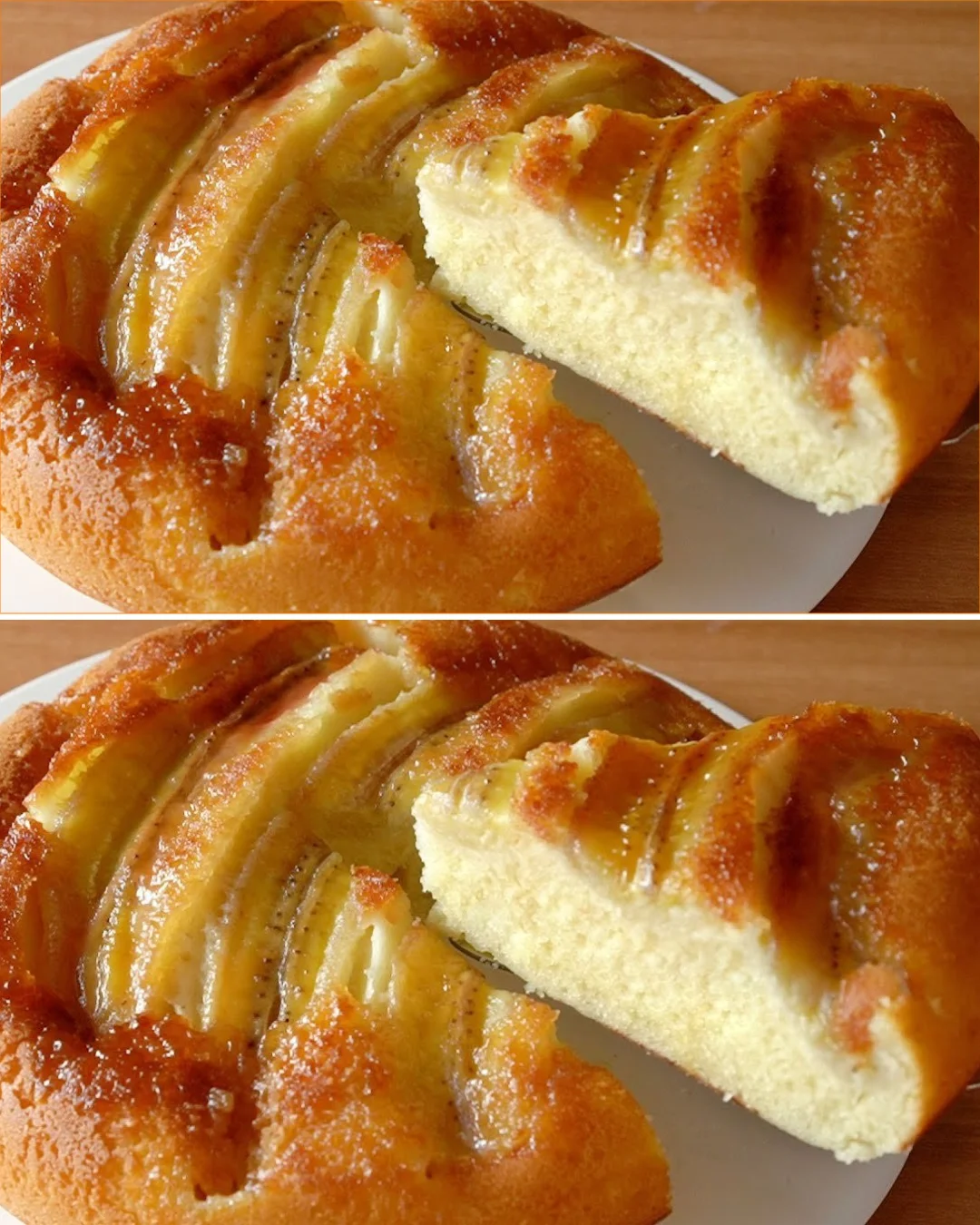 Easy no-bake banana cake recipe featuring one egg and two bananas